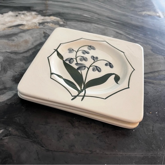 Gien France Dessert Plates Lily Of The Valley Set Of Four 5.5” X 5.5” - Picture 8 of 14